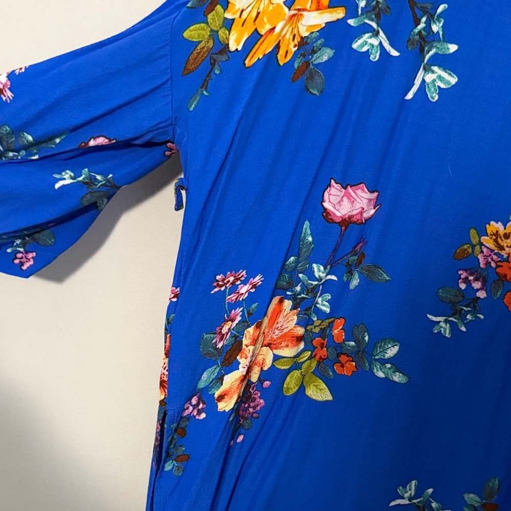 Forever 21 Blue Floral Kimono - Picture 5 of 7